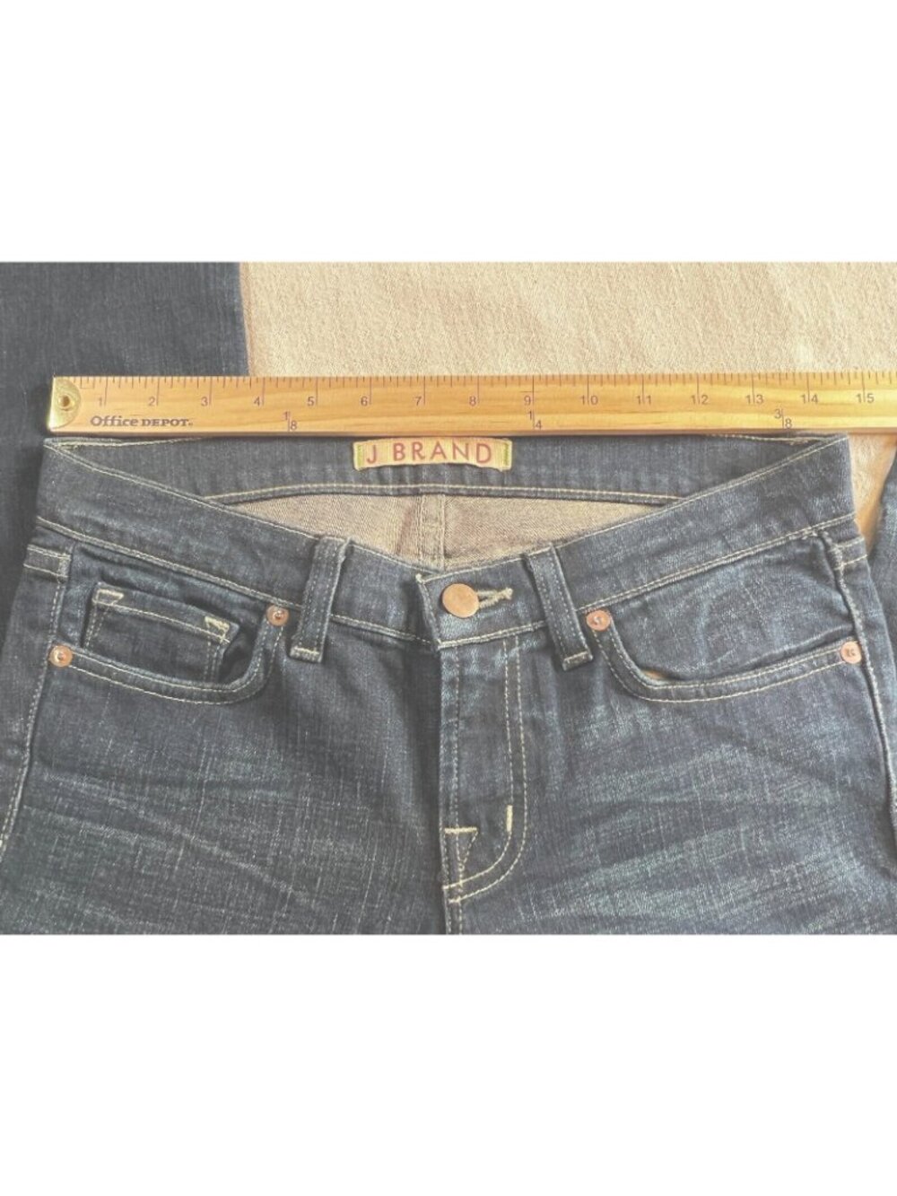 J Brand Womens Jeans Dark 27x29 Wash Slim Skinny Pencil Leg 912 Stretch Frayed - Picture 3 of 8